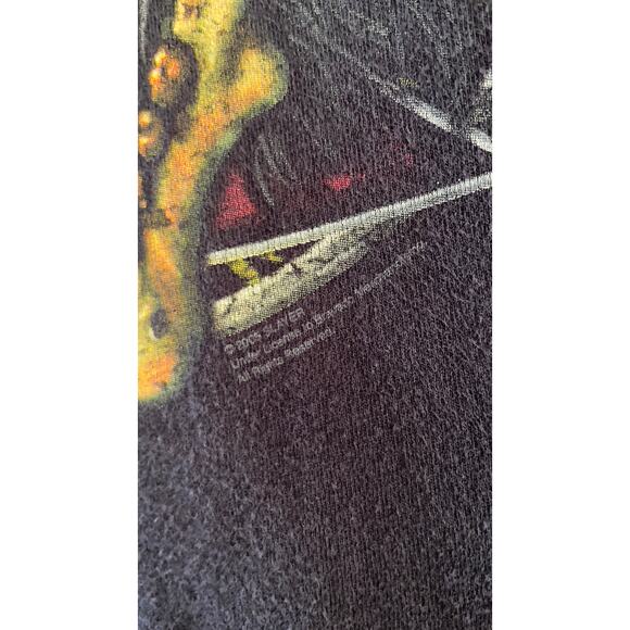 Rare Y2K Vintage 2005 Slayer Double Siding Graphic Rock Band T-Shirt Size Large - Picture 2 of 8